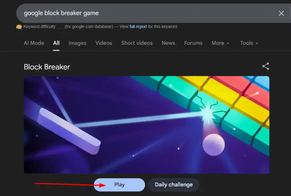 Play Google Bloack Breaker Game on Google Chrome-Rub Ranking